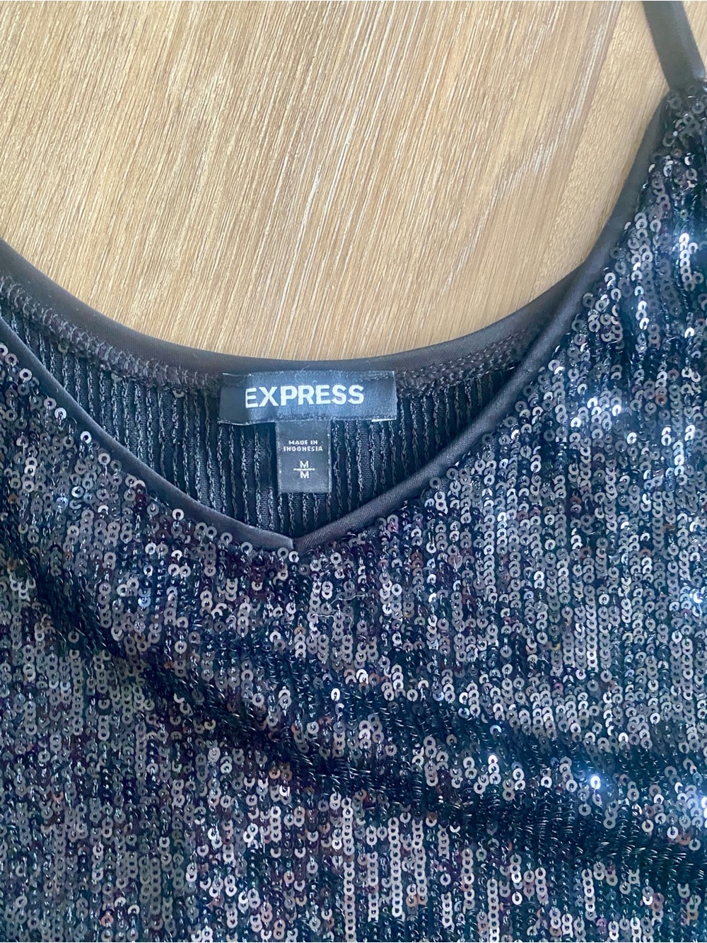 Express Black Sequin Tank